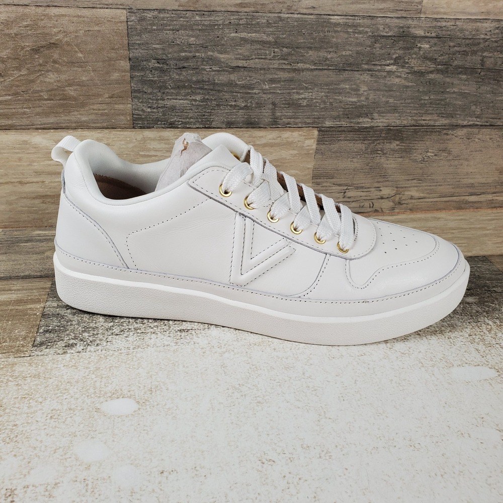 Vionic Elise Womens Shoes Sz 8.5 White Leather Comfort Lace Up Walking Sneakers